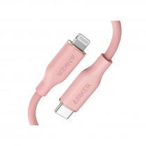 ANKER POWERLINE III FLOW 3FT/0.9M TYPE-C TO MFI LIGHTNING CBALE – PINK (A8662)