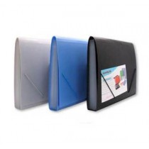 F4 實色風琴文件袋 - 藍色