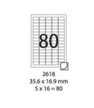 SMART LABEL 2618-100  35.6 x 16.9mm (80'S)