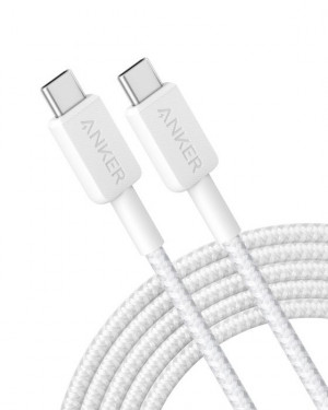 ANKER 322 10FT/3M TYPE-C TO TYPE-C CABLE – WHITE (A81F7H21)