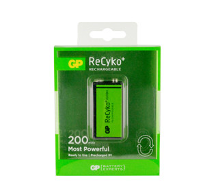 GP ReCyko+ 綠色充電池 200mAh 9V 獨立裝